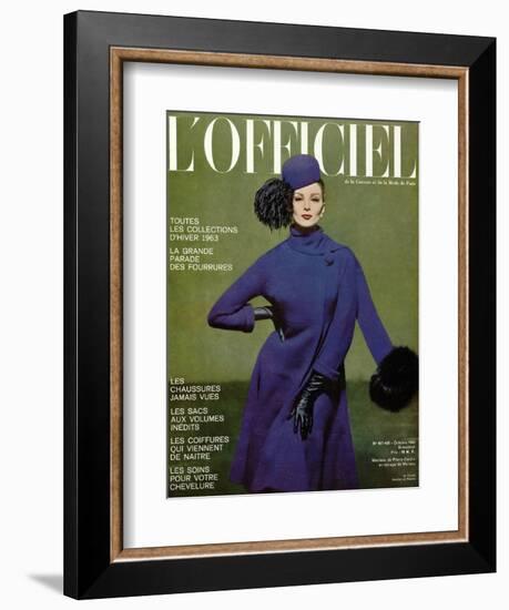 L'Officiel, October 1962 - Manteau de Pierre Cardin en Lainage de Moreau-Roland de Vassal-Framed Premium Giclee Print