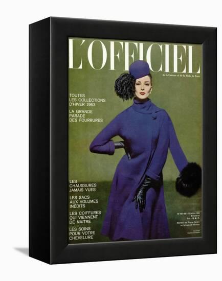 L'Officiel, October 1962 - Manteau de Pierre Cardin en Lainage de Moreau-Roland de Vassal-Framed Stretched Canvas