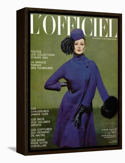 L'Officiel, October 1962 - Manteau de Pierre Cardin en Lainage de Moreau-Roland de Vassal-Framed Stretched Canvas