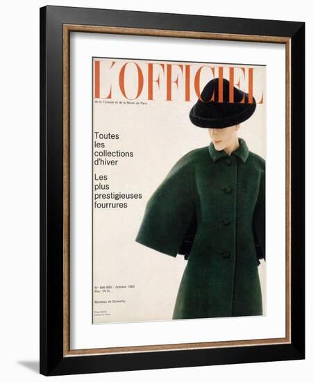 L'Officiel, October 1963 - Manteau de Givenchy-Reichle-Framed Art Print