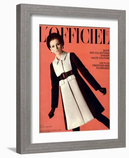 L'Officiel, October 1967 - Jeanne Lanvin-Roland Bianchini-Framed Art Print