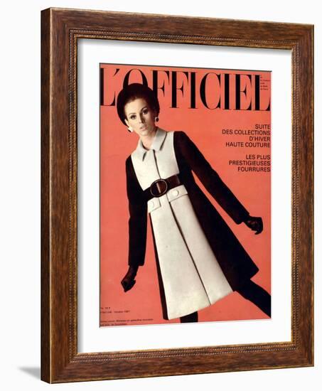 L'Officiel, October 1967 - Jeanne Lanvin-Roland Bianchini-Framed Art Print