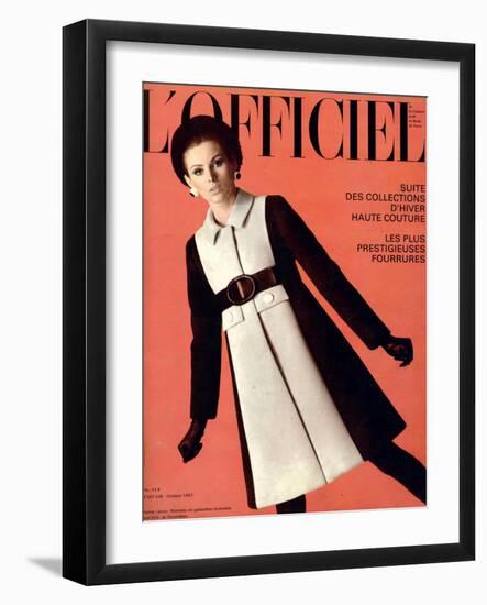 L'Officiel, October 1967 - Jeanne Lanvin-Roland Bianchini-Framed Art Print