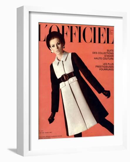 L'Officiel, October 1967 - Jeanne Lanvin-Roland Bianchini-Framed Art Print