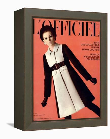 L'Officiel, October 1967 - Jeanne Lanvin-Roland Bianchini-Framed Stretched Canvas