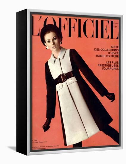 L'Officiel, October 1967 - Jeanne Lanvin-Roland Bianchini-Framed Stretched Canvas