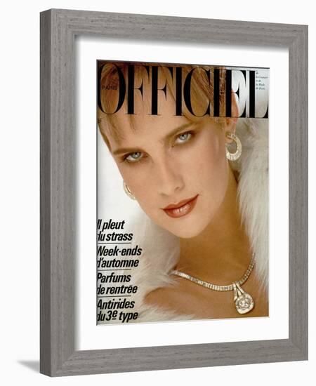 L'Officiel, October 1984 - Revillon-Rodolphe Haussaire-Framed Art Print