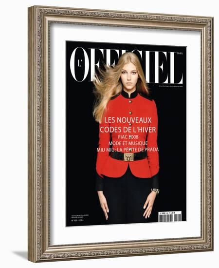 L'Officiel, October 2008 - Sigita-Harri Peccinotti-Framed Art Print