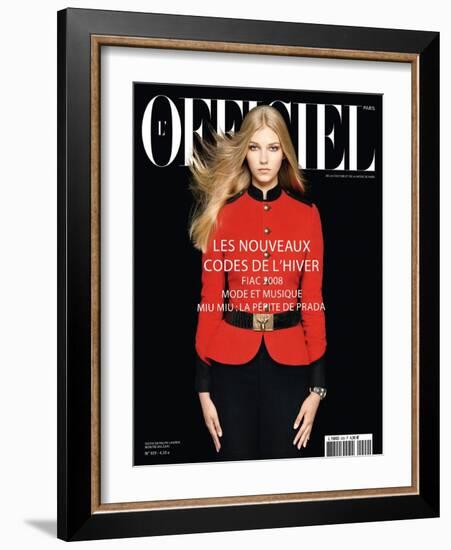 L'Officiel, October 2008 - Sigita-Harri Peccinotti-Framed Art Print