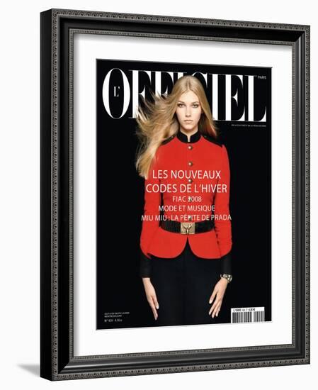 L'Officiel, October 2008 - Sigita-Harri Peccinotti-Framed Art Print