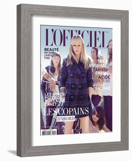 L'Officiel, October 2010 - Dakota Johnson-Sasha Eisenman-Framed Art Print