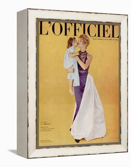 L'Officiel - Robe de Grès en Satin de Soie Ducal de Bianchini-Férier-Philippe Pottier-Framed Stretched Canvas