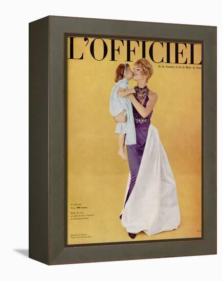 L'Officiel - Robe de Grès en Satin de Soie Ducal de Bianchini-Férier-Philippe Pottier-Framed Stretched Canvas