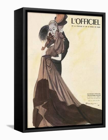 L'Officiel - Robe du Soir de Grès-Mourgue-Framed Stretched Canvas