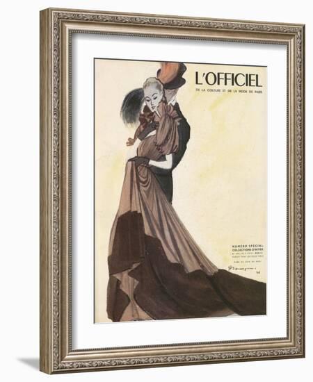 L'Officiel - Robe du Soir de Grès-Mourgue-Framed Art Print