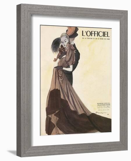 L'Officiel - Robe du Soir de Grès-Mourgue-Framed Art Print