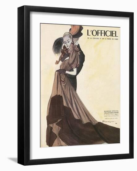 L'Officiel - Robe du Soir de Grès-Mourgue-Framed Art Print