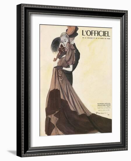 L'Officiel - Robe du Soir de Grès-Mourgue-Framed Art Print