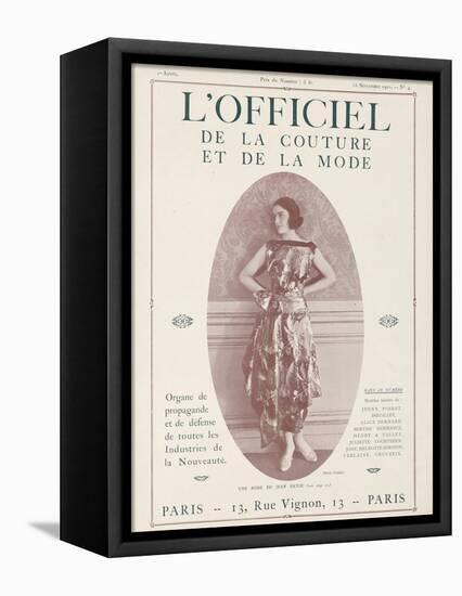 L'Officiel, September 15 1921 - Réverie d'Opium, Robe Jean Patou-Delphi-Framed Stretched Canvas