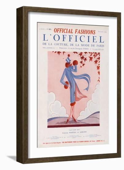 L'Officiel, September 1924 - Faut Dire Oui-Martial et Armand-Framed Art Print