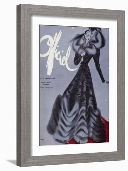 L'Officiel, September 1937 - L. Mendel-Lbenigni-Framed Art Print