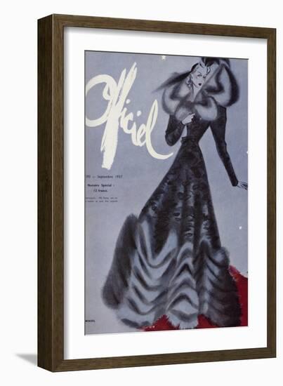 L'Officiel, September 1937 - L. Mendel-Lbenigni-Framed Art Print