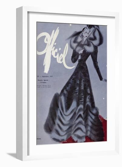 L'Officiel, September 1937 - L. Mendel-Lbenigni-Framed Art Print