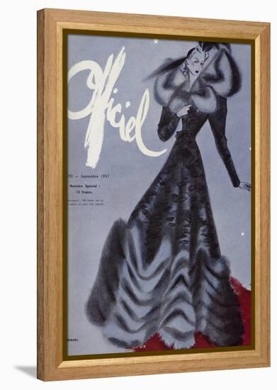 L'Officiel, September 1937 - L. Mendel-Lbenigni-Framed Stretched Canvas