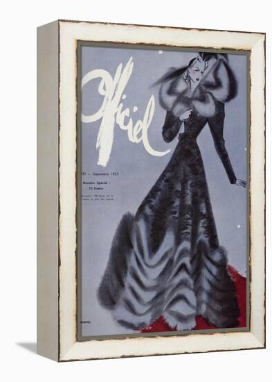 L'Officiel, September 1937 - L. Mendel-Lbenigni-Framed Stretched Canvas