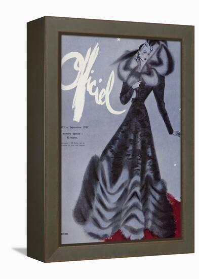 L'Officiel, September 1937 - L. Mendel-Lbenigni-Framed Stretched Canvas