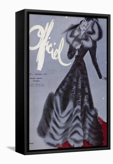 L'Officiel, September 1937 - L. Mendel-Lbenigni-Framed Stretched Canvas