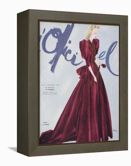 L'Officiel, September 1939 - L. Mendel-Lbenigni-Framed Stretched Canvas