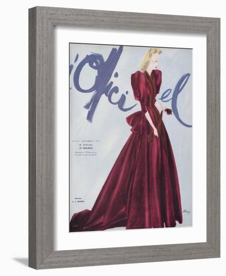 L'Officiel, September 1939 - L. Mendel-Lbenigni-Framed Art Print