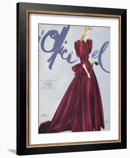 L'Officiel, September 1939 - L. Mendel-Lbenigni-Framed Art Print