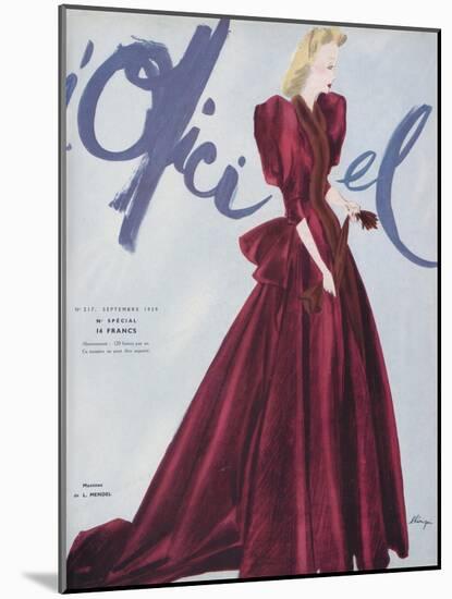 L'Officiel, September 1939 - L. Mendel-Lbenigni-Mounted Art Print