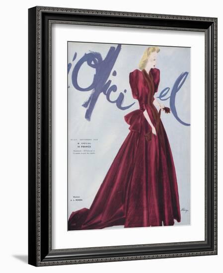 L'Officiel, September 1939 - L. Mendel-Lbenigni-Framed Art Print