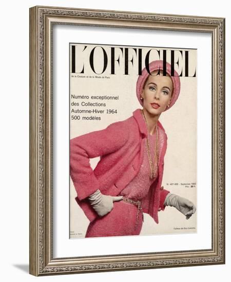 L'Officiel, September 1963 - Tailleur de Guy Laroche-Philippe Pottier-Framed Art Print