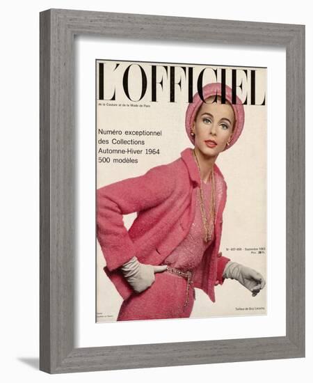 L'Officiel, September 1963 - Tailleur de Guy Laroche-Philippe Pottier-Framed Art Print