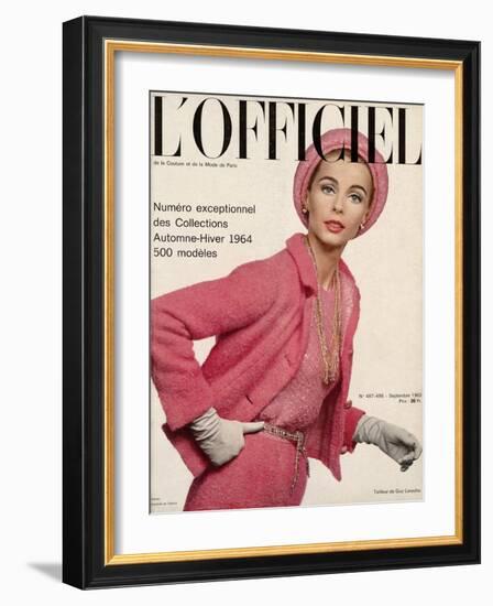 L'Officiel, September 1963 - Tailleur de Guy Laroche-Philippe Pottier-Framed Art Print