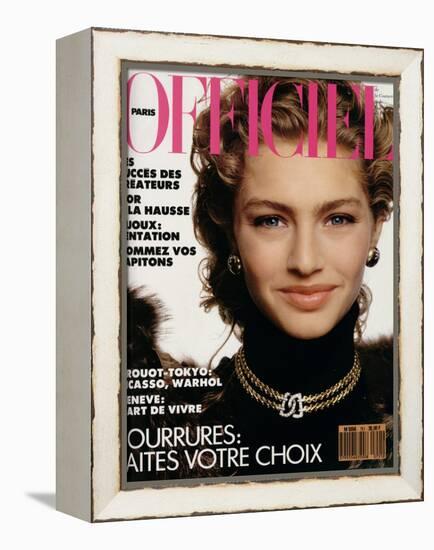 L'Officiel, September 1989 - Tanya-Serge Barbeau-Framed Stretched Canvas