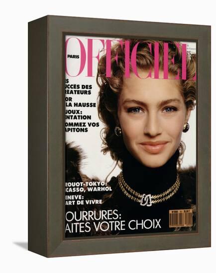 L'Officiel, September 1989 - Tanya-Serge Barbeau-Framed Stretched Canvas