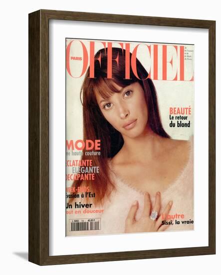 L'Officiel, September 1994 - Christy Turlington-Francesco Scavullo-Framed Art Print