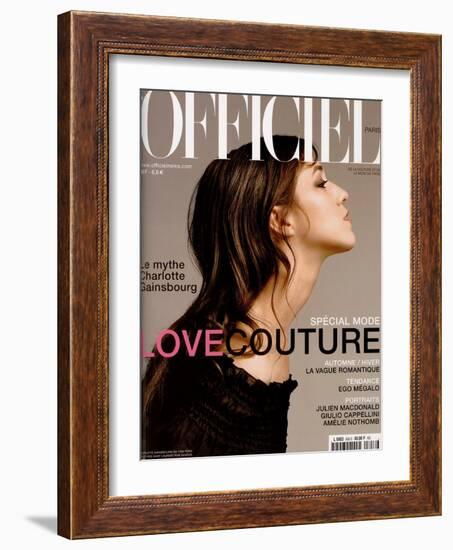 L'Officiel, September 2001 - Charlotte Gainsbourg-Christophe Kutner-Framed Art Print