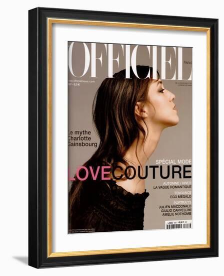 L'Officiel, September 2001 - Charlotte Gainsbourg-Christophe Kutner-Framed Art Print