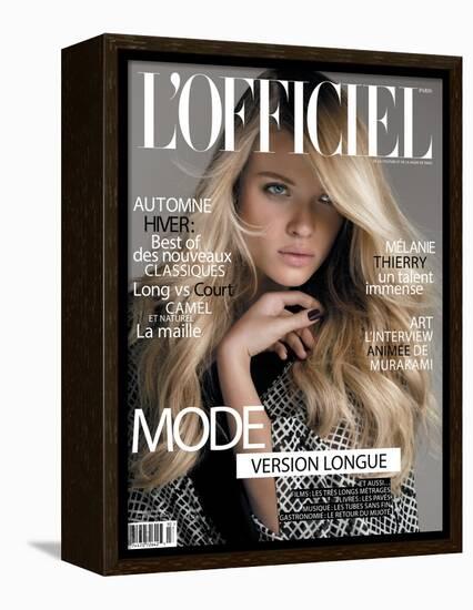 L'Officiel, September 2010 - Mélanie Thierry-Philippe Cometti-Framed Stretched Canvas