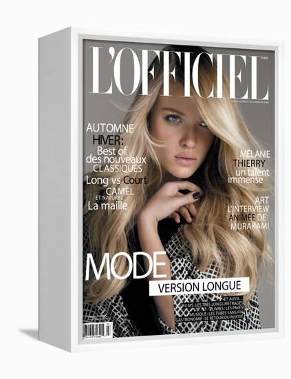 L'Officiel, September 2010 - Mélanie Thierry-Philippe Cometti-Framed Stretched Canvas