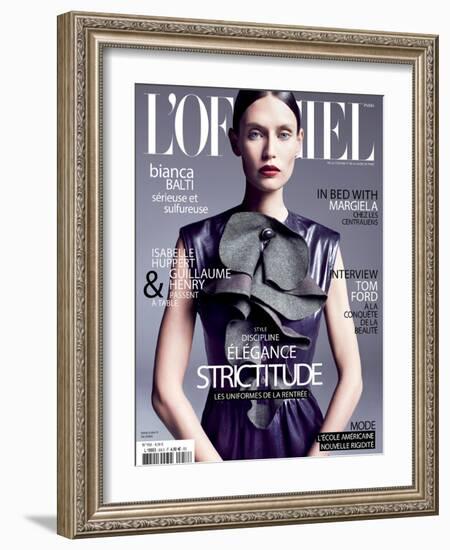 L'Officiel, September 2011 - Bianca Balti-Marcin Tyszka-Framed Art Print