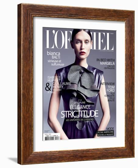 L'Officiel, September 2011 - Bianca Balti-Marcin Tyszka-Framed Art Print