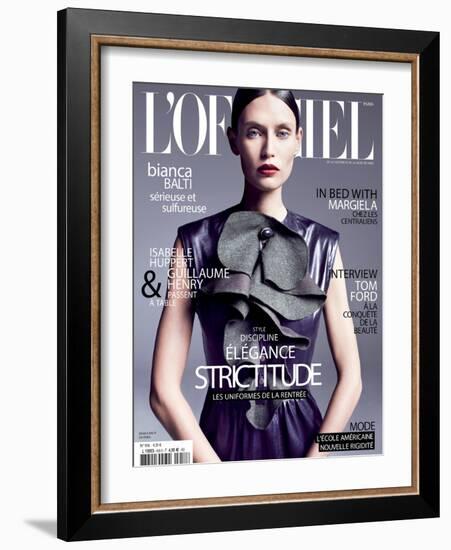 L'Officiel, September 2011 - Bianca Balti-Marcin Tyszka-Framed Art Print