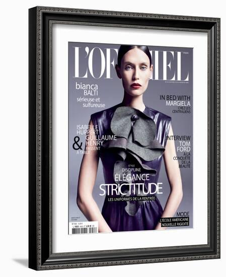 L'Officiel, September 2011 - Bianca Balti-Marcin Tyszka-Framed Art Print